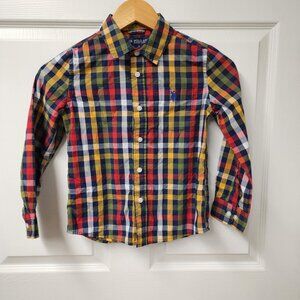 U.S. Polo Assn. kids long-sleeve button-down, size Small (6/7), multicolor plaid